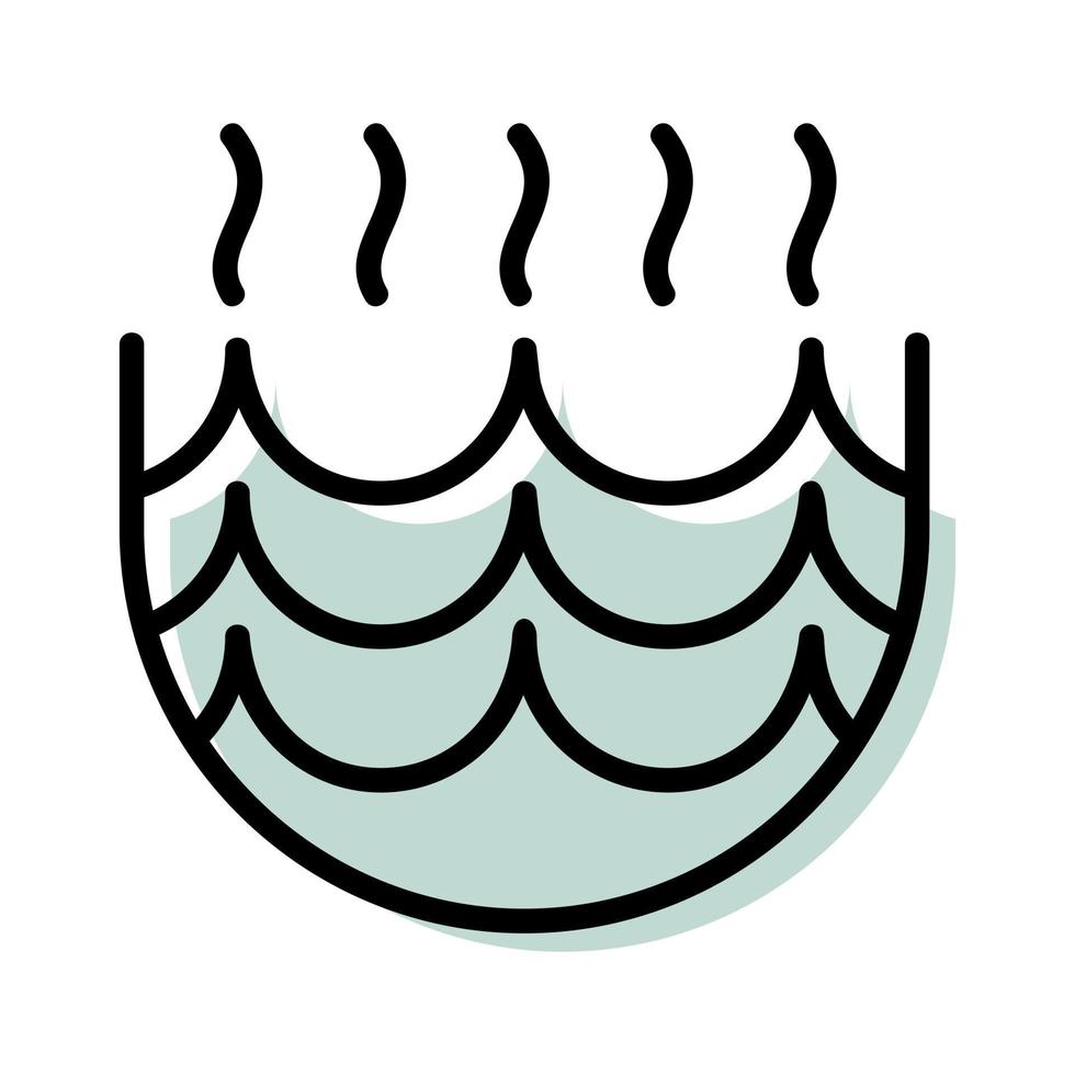 Sauna heiß Wasser Wanne Salon und Spa Symbol Vektor Illustration