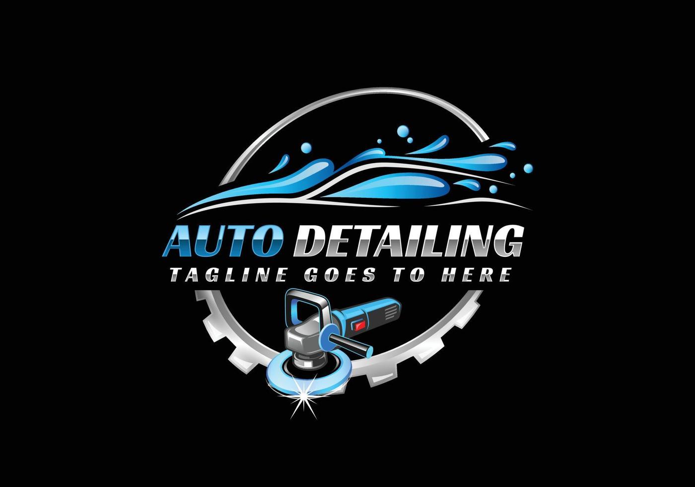 Auto Detaillierung Logo Auto Detaillierung Logo Auto Polieren Logo Auto Bedienung Logo Auto waschen Logo Auto Reinigung Logo Vektor