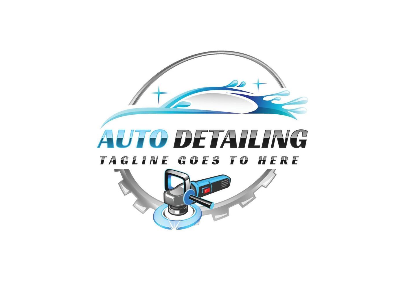 Auto Detaillierung Logo Auto Detaillierung Logo Auto Polieren Logo Auto Bedienung Logo Auto waschen Logo Auto Reinigung Logo Vektor