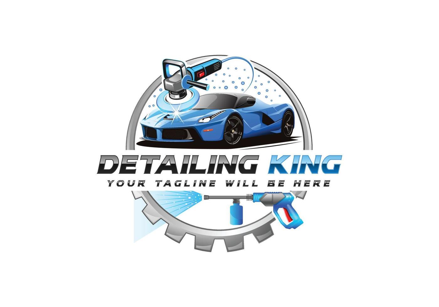 Auto Detaillierung Logo Auto Detaillierung Logo Auto Polieren Logo Auto Bedienung Logo Auto waschen Logo Auto Reinigung Logo Vektor