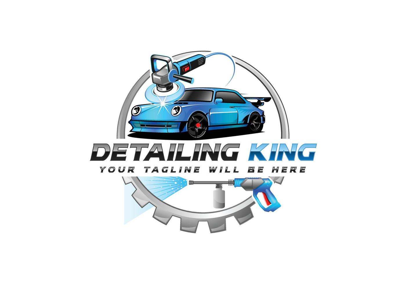 Auto Detaillierung Logo Auto Detaillierung Logo Auto Polieren Logo Auto Bedienung Logo Auto waschen Logo Auto Reinigung Logo Vektor