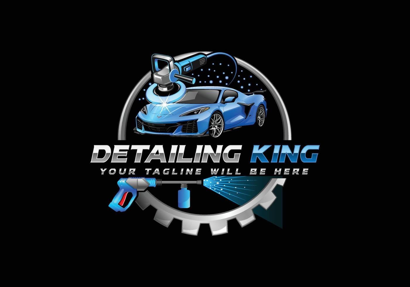 Auto Detaillierung Logo Auto Detaillierung Logo Auto Polieren Logo Auto Bedienung Logo Auto waschen Logo Auto Reinigung Logo Vektor