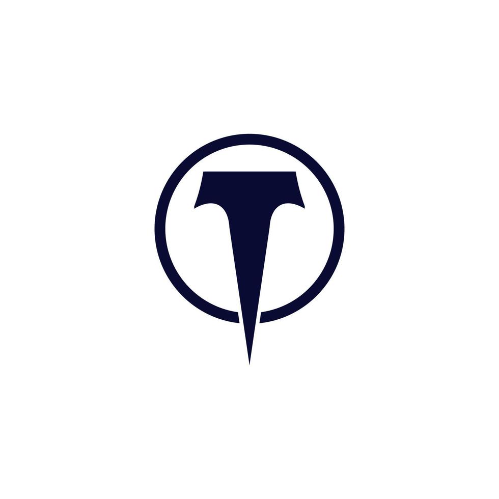 t logotyp design lätt gripande t symbol vektor