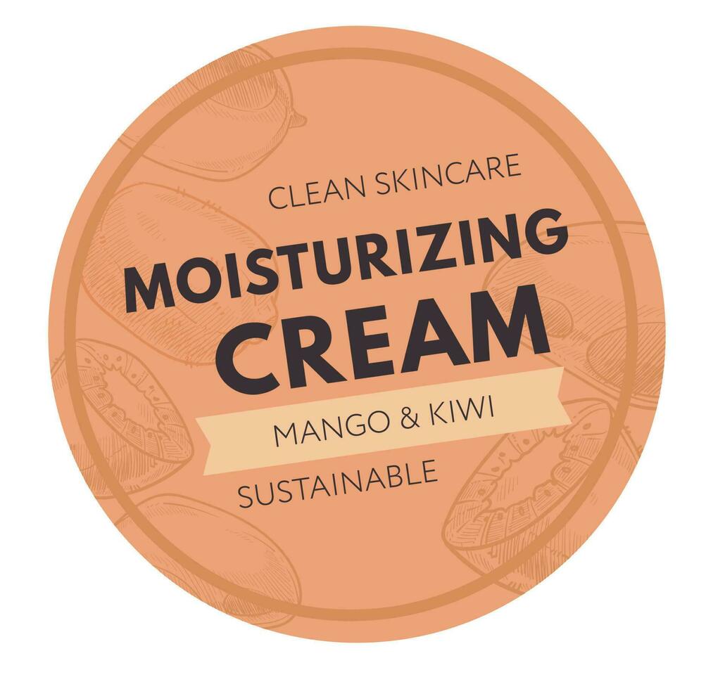 sauber Hautpflege feuchtigkeitsspendend Creme, Mango und Kiwi vektor