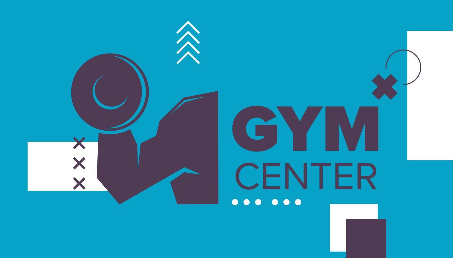 Gym Centrum företag kort med abstrakt design vektor