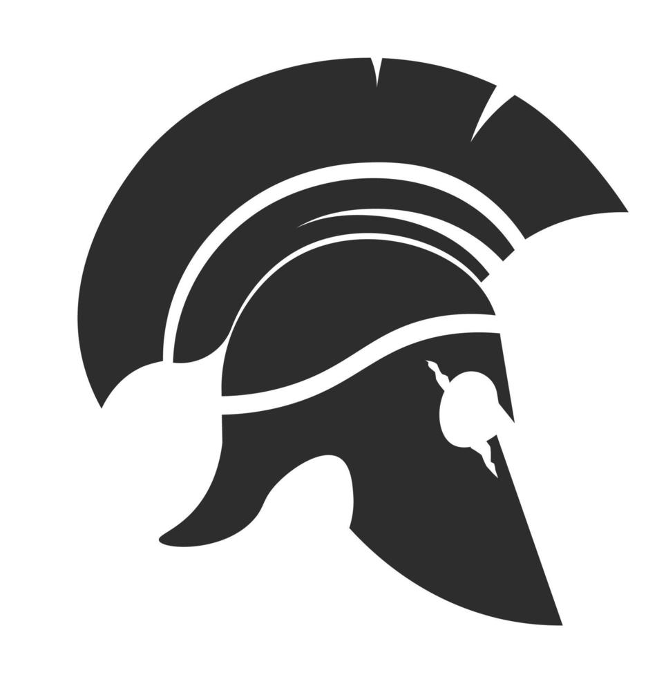 Helm von Spartaner, römisch Kämpfer Kopfbedeckungen vektor
