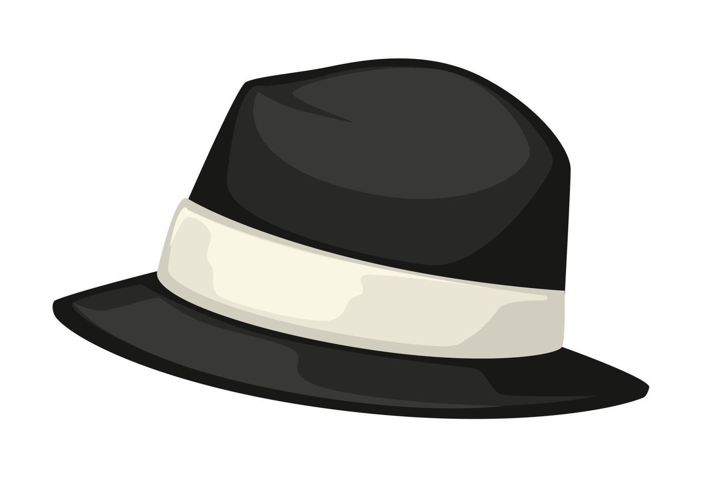 klassisk fedora hatt, modern tillbehör för män eller kvinnor vektor