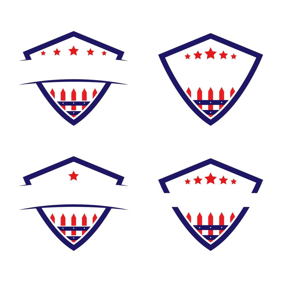 Zaun und Schild Logo vektor