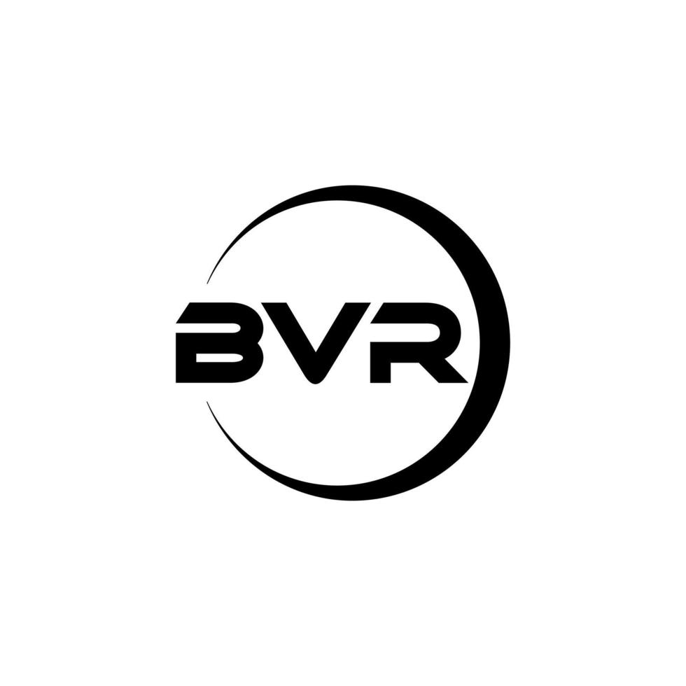 bvr brev logotyp design i illustration. vektor logotyp, kalligrafi mönster för logotyp, affisch, inbjudan, etc.