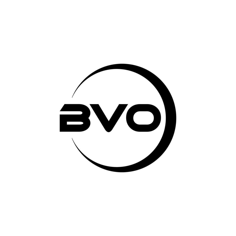 bvo Brief Logo Design im Illustration. Vektor Logo, Kalligraphie Designs zum Logo, Poster, Einladung, usw.