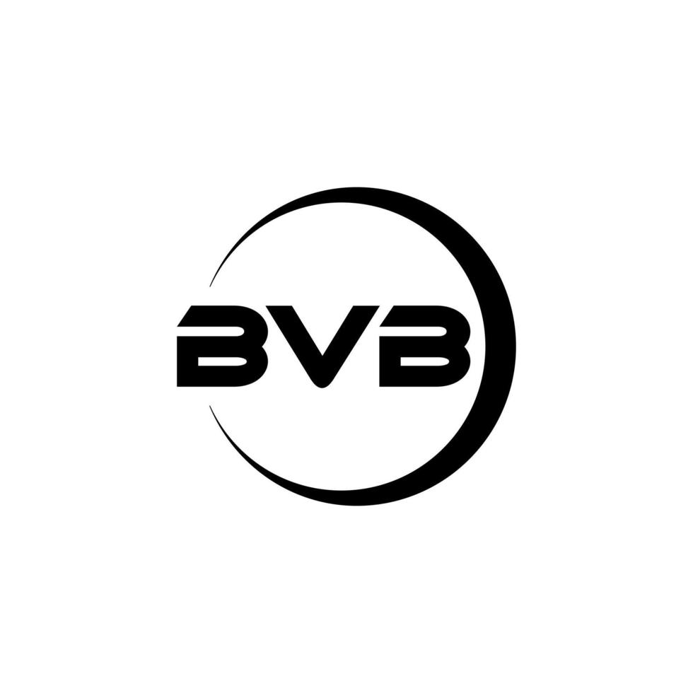 bvb brev logotyp design i illustration. vektor logotyp, kalligrafi mönster för logotyp, affisch, inbjudan, etc.