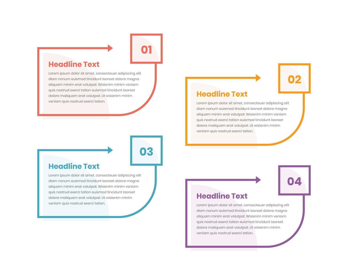 minimal Text Präsentation Infografik Elemente mit Pfeil gestalten vektor