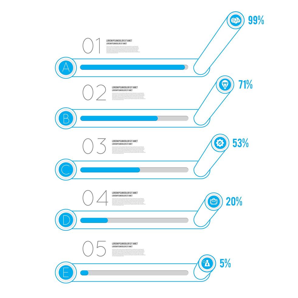 Infografik Vorlage Design blau vektor