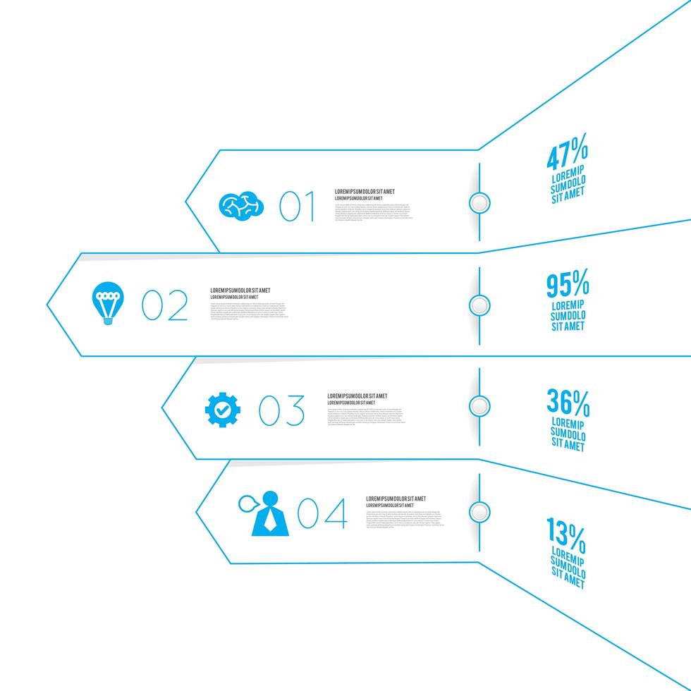 minimales Infografikblau vektor