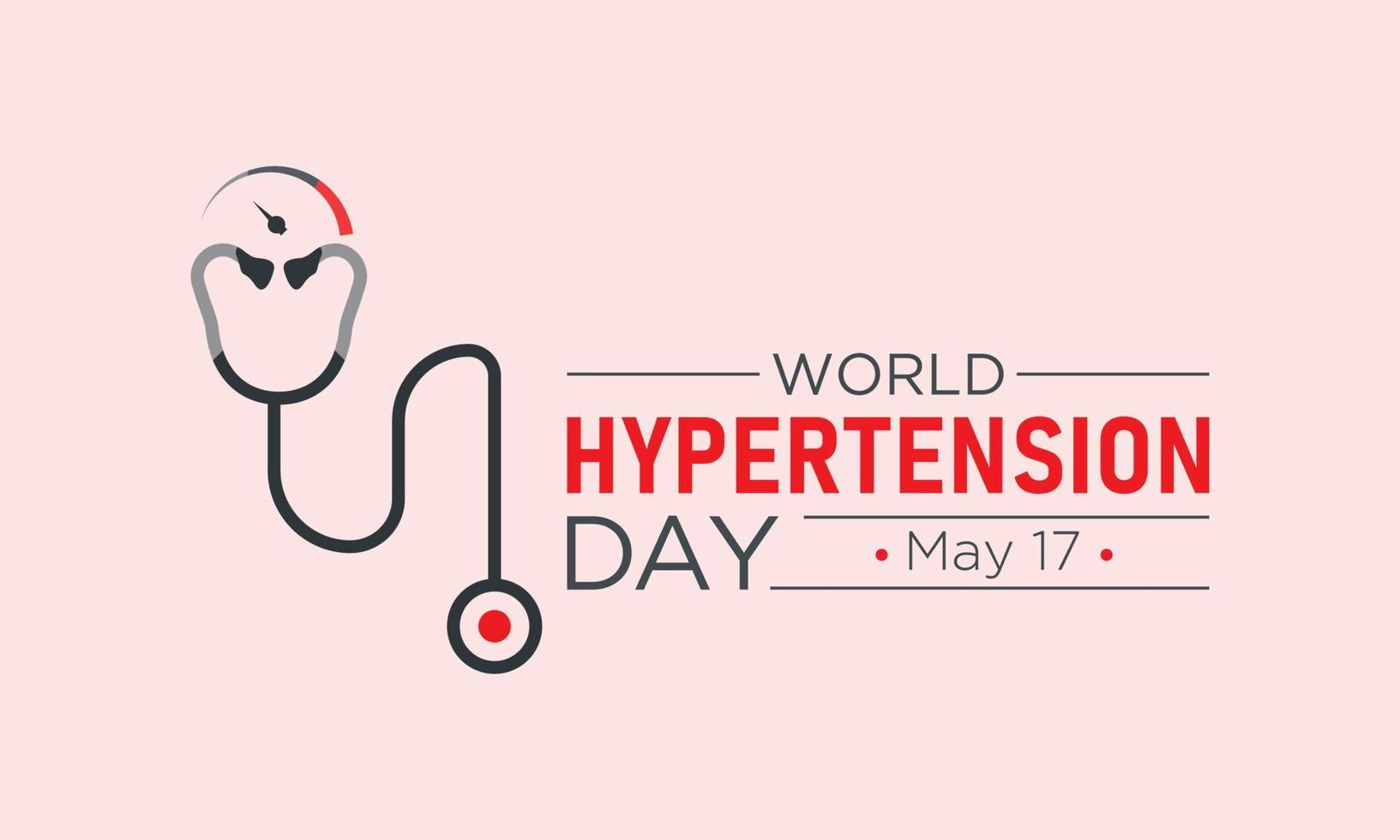 Welt Hypertonie Tag ist beobachtete jeder Jahr auf 17 .. dürfen. Vektor Vorlage zum Hypertonie Tag Bewusstsein Banner.