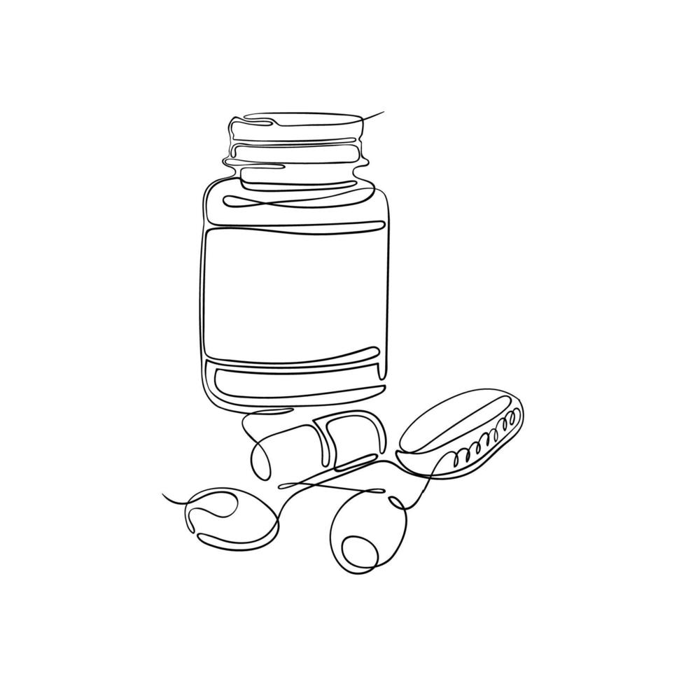 Vektor Illustration von Tablets, Vitamine und Tabletten im ein
