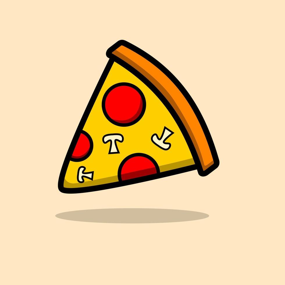 köstlich Pizza Illustration Design zum Logo. vektor