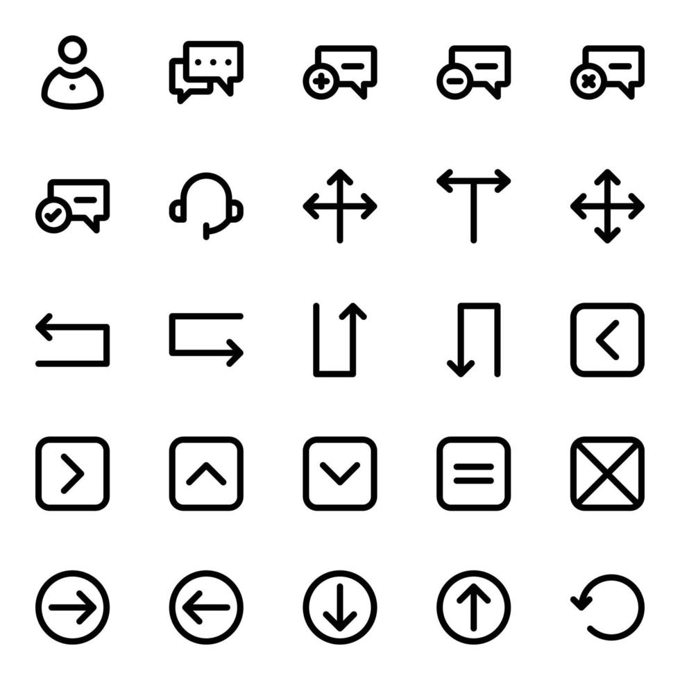 översikt ikoner för universell webb och mobil. vektor