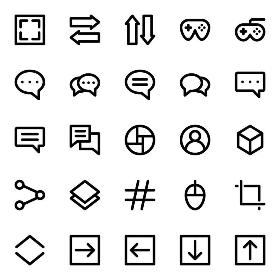 översikt ikoner för universell webb och mobil. vektor