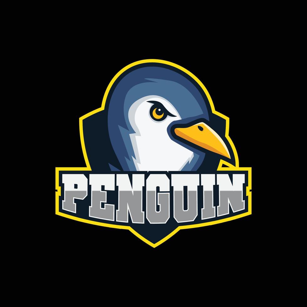 Pinguin Spielen Logo Vektor Vorlage, Esport Logo, Tierwelt, Tiere