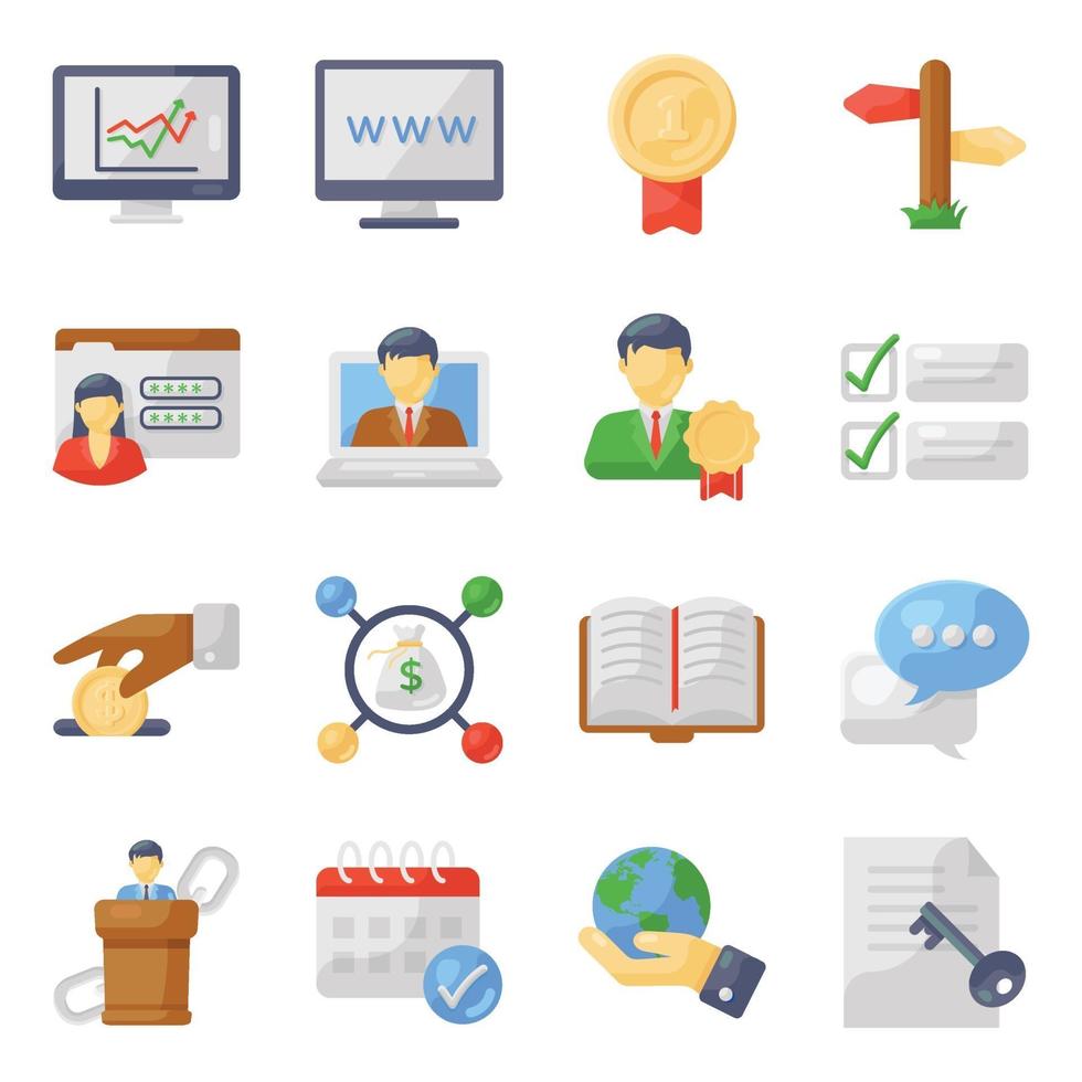 Business- und Marketing- und Element-Icon-Set vektor