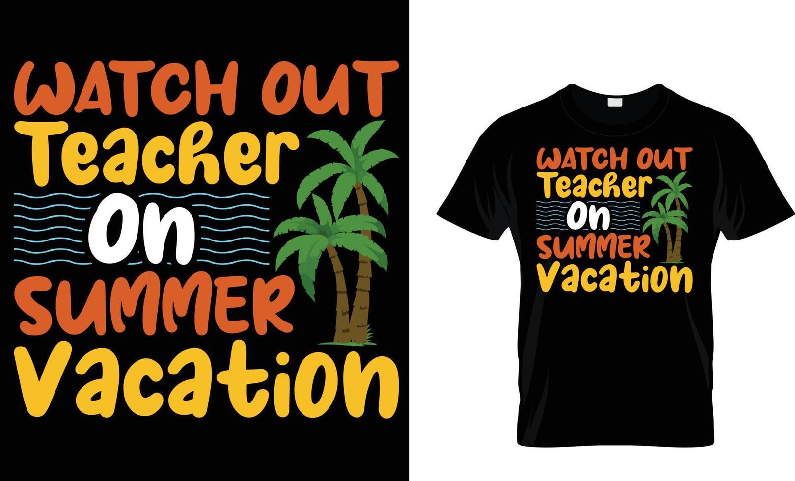 sommar, semester, typografi, surfing t-shirt design vektor