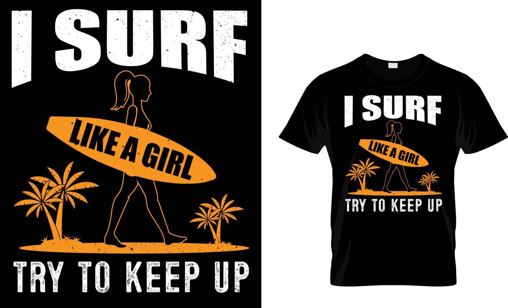 Sommer, Urlaub, Typografie, Surfen T-Shirt Design vektor