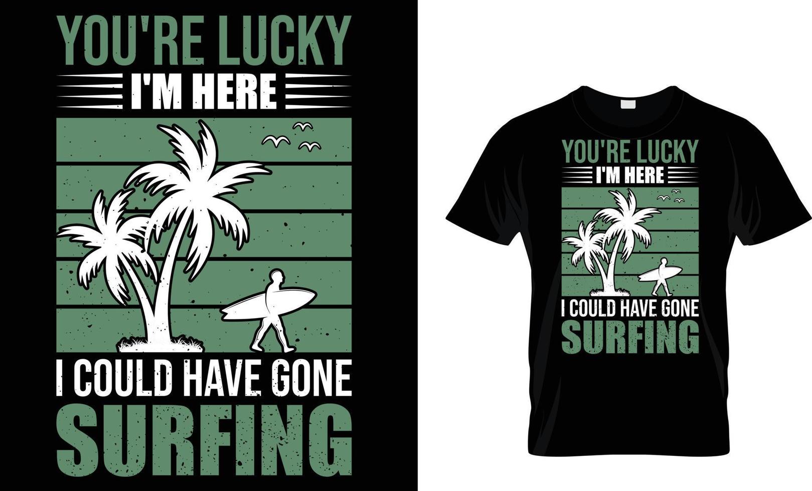 sommar, semester, typografi, surfing t-shirt design vektor