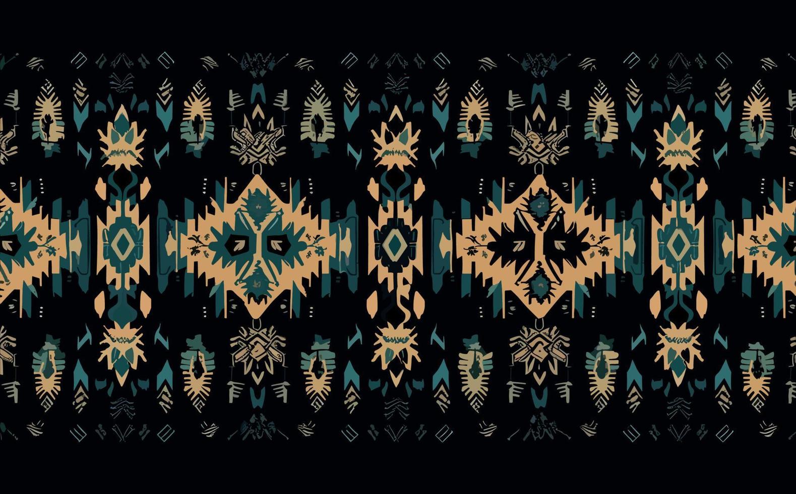 ethnisch abstrakt Ikat Muster. nahtlos Muster im Stammes-, Volk Stickerei, Mexikaner Stil. aztekisch geometrisch Kunst Ornament Druckdesign zum Teppich, Hintergrund, Kleidung, Verpackung, Stoff, Abdeckung, Textil- vektor