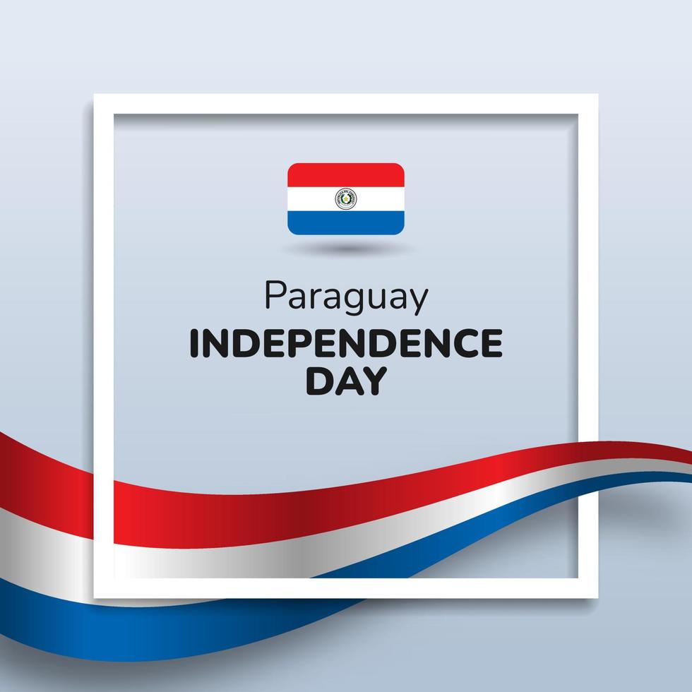 paraguay oberoende dag bakgrund design vektor