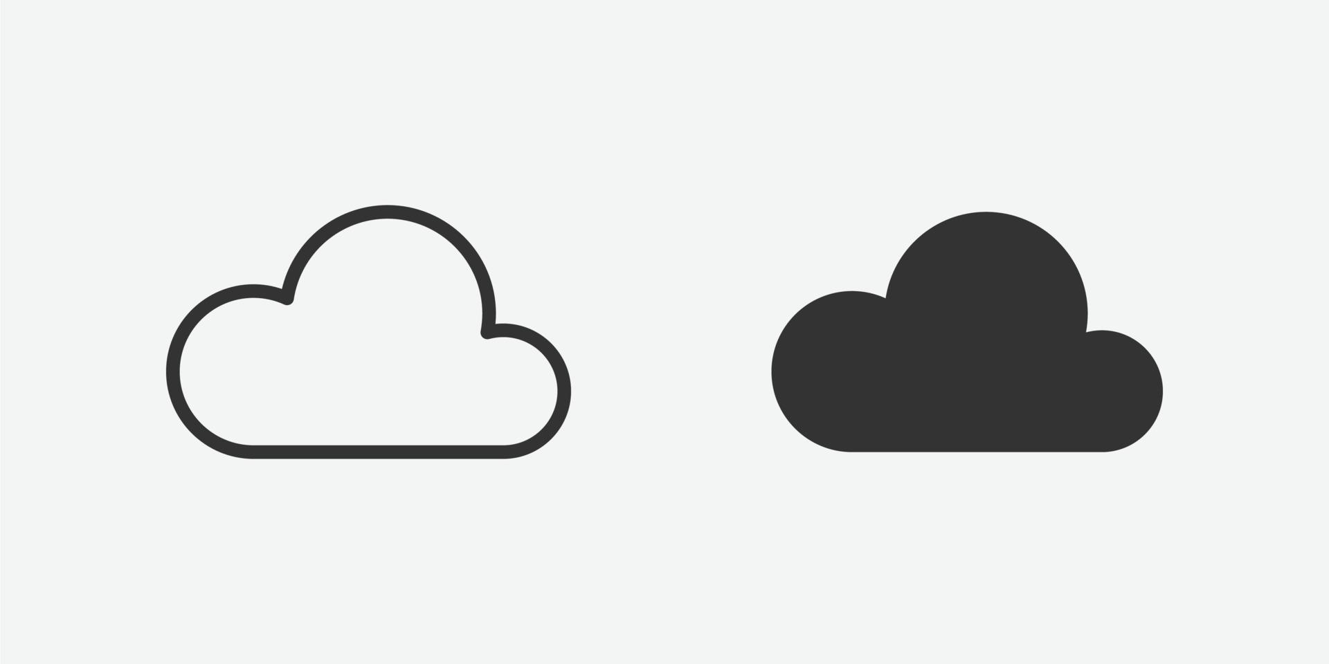 Wolkenvektorikone. Himmel, blau, wetterisoliertes Symbol vektor