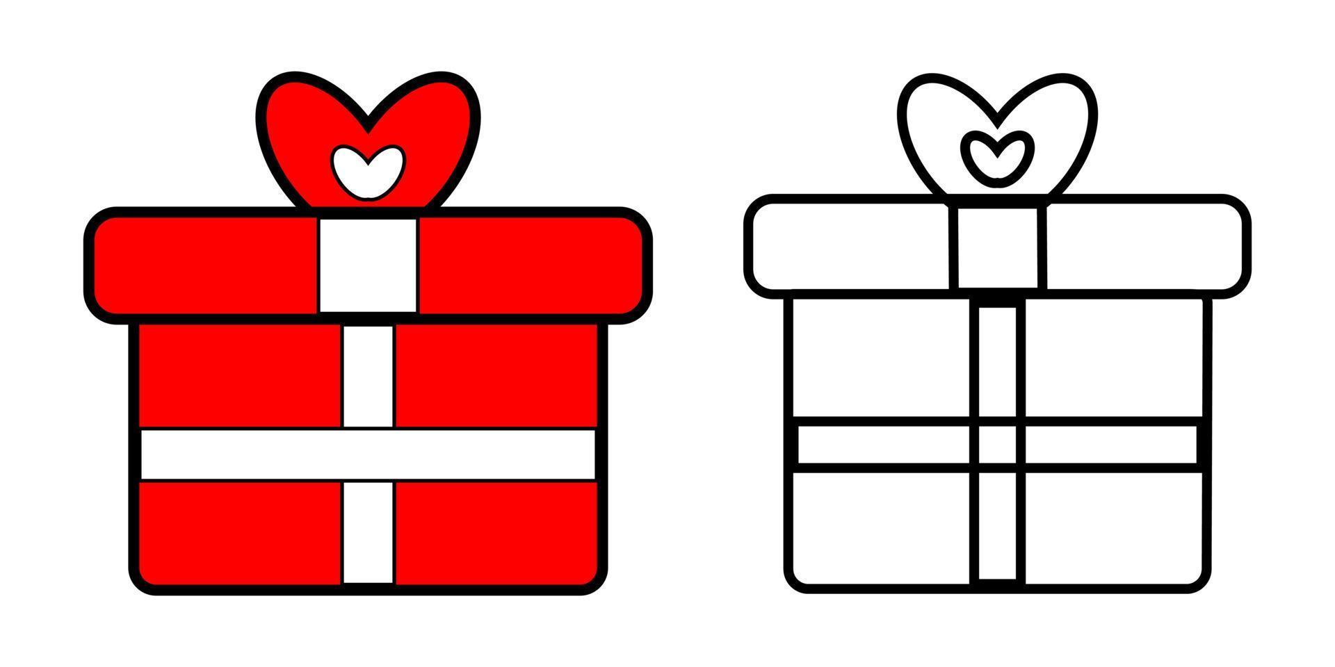 Geschenk Box Symbol. Geschenk Geschenk Box Symbol. Überraschung Geschenk Kisten, Überraschung Geschenk Weihnachten Geschenk Symbol. Geschenk Verpackung mit Bänder zum Neu Jahr die Geschenke, Valentinsgrüße Tag, Party Feier Belohnung und Geschenke. vektor