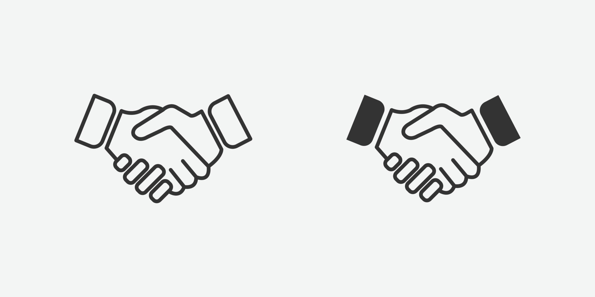 Vektorillustration des Handshake-Symbolsymbols vektor