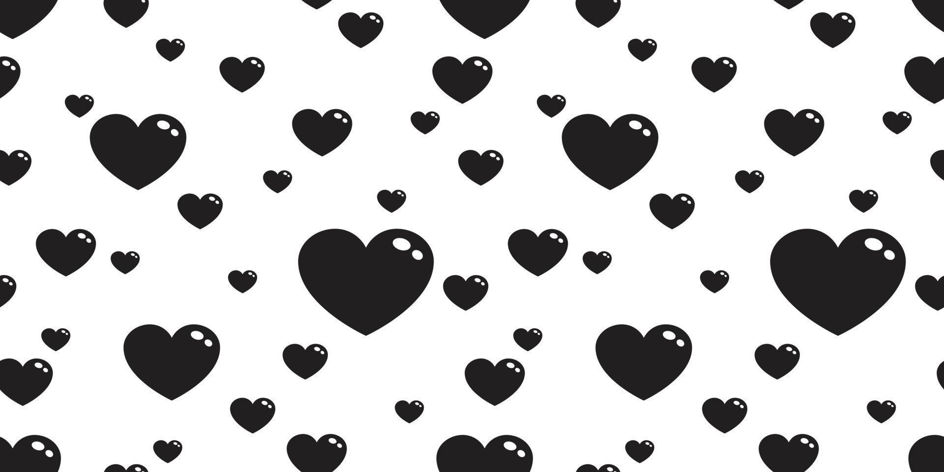 hjärta sömlös mönster valentine vektor isolerat tecknad serie klotter tapet bakgrund vit