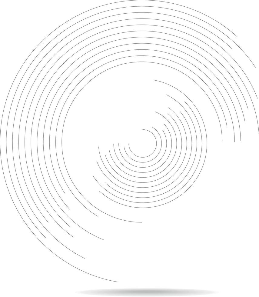 Vektor Illustration von abstrakt Bogen Formen gemacht mit schwarz Linien