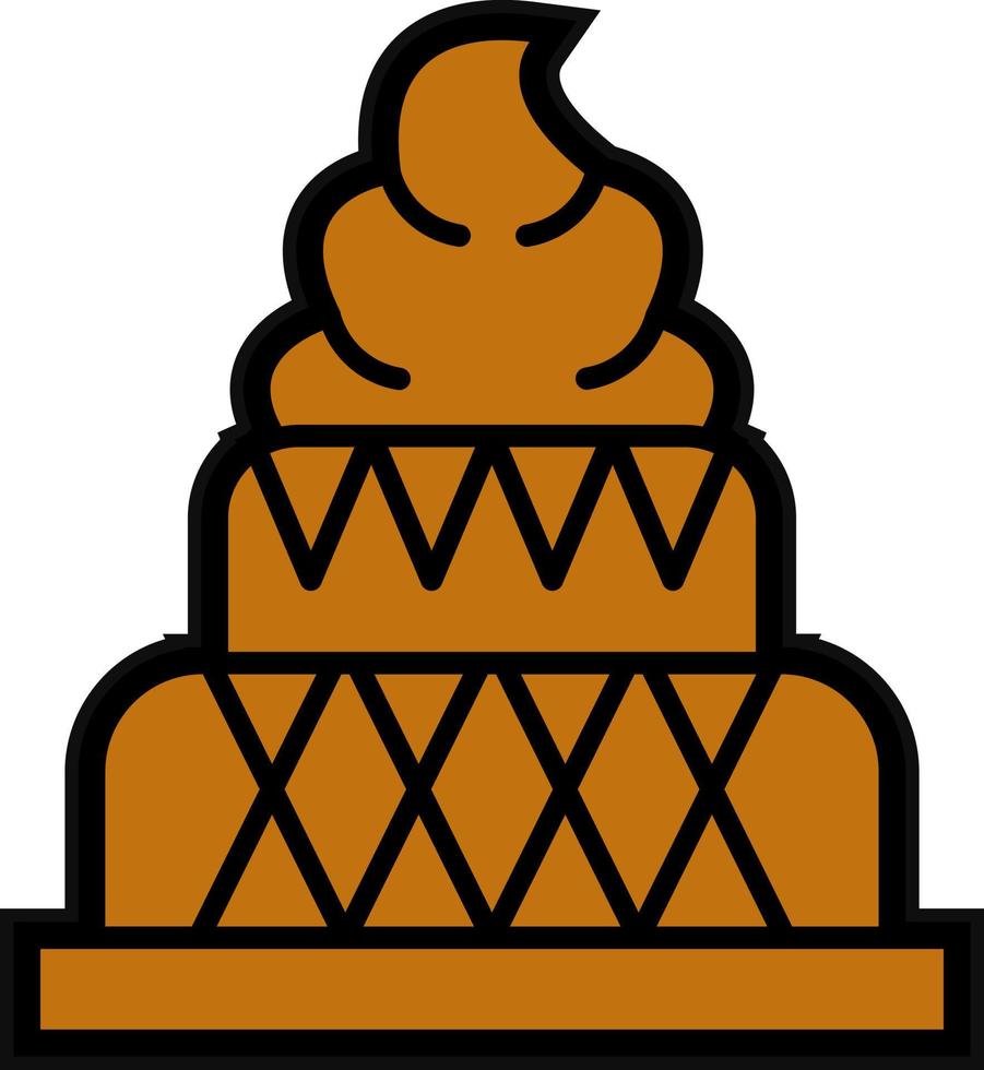 Kuchen-Vektor-Icon-Design vektor