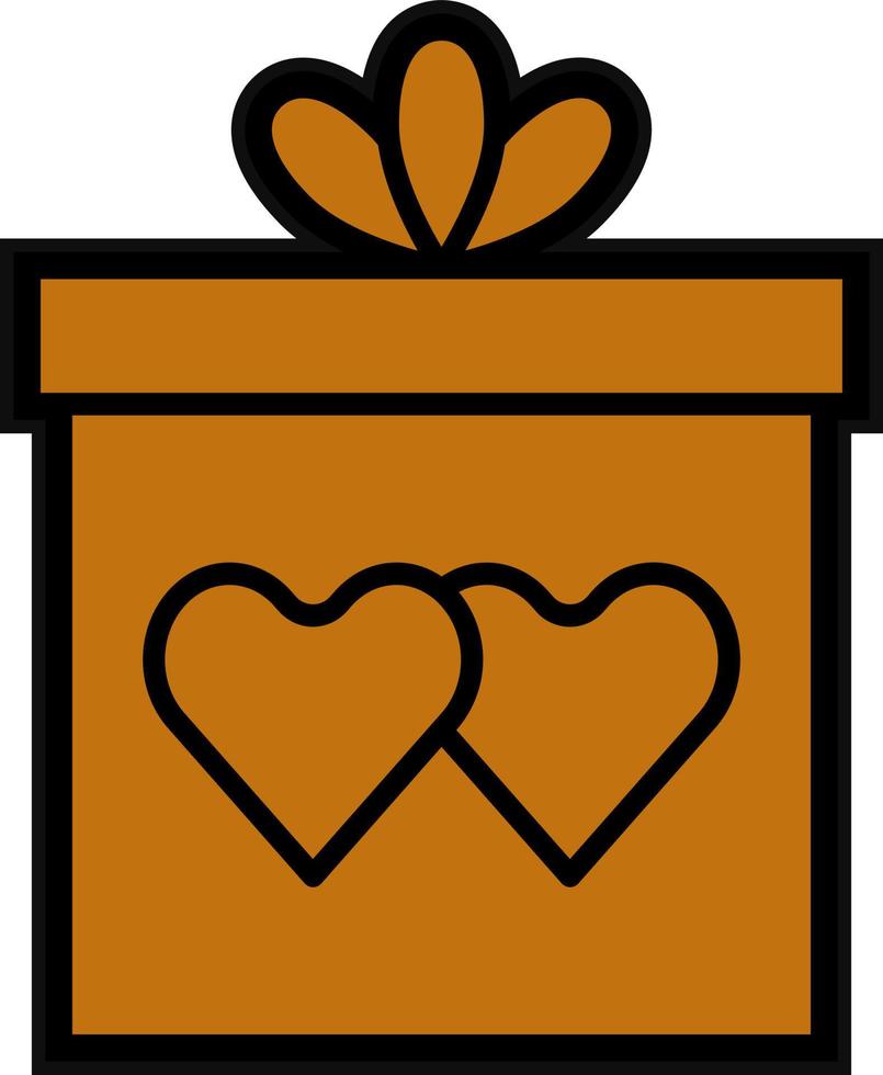 Hochzeitsgeschenk-Vektor-Icon-Design vektor