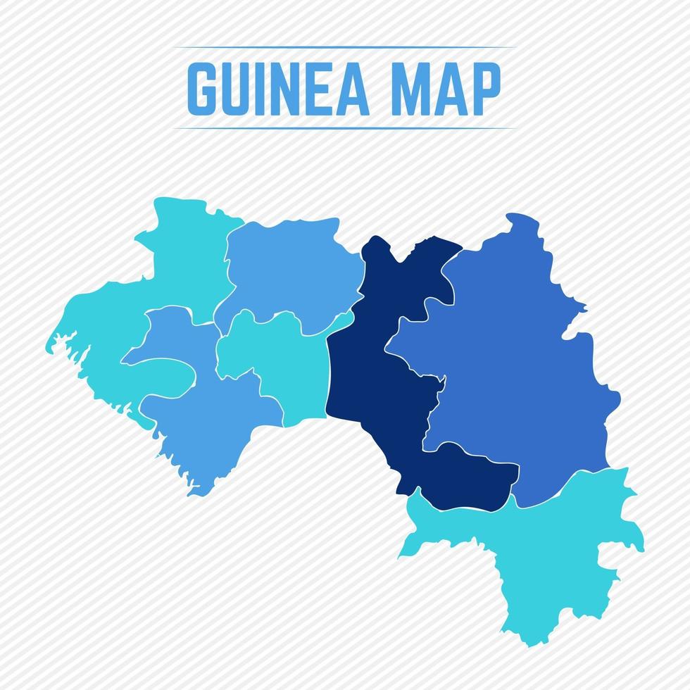 Guinea detaillierte Karte mit Städten vektor