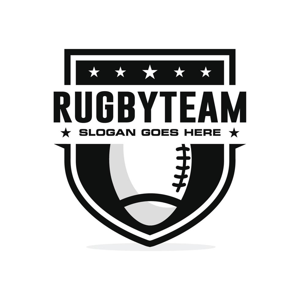 rugby logotyp design vektor illustration