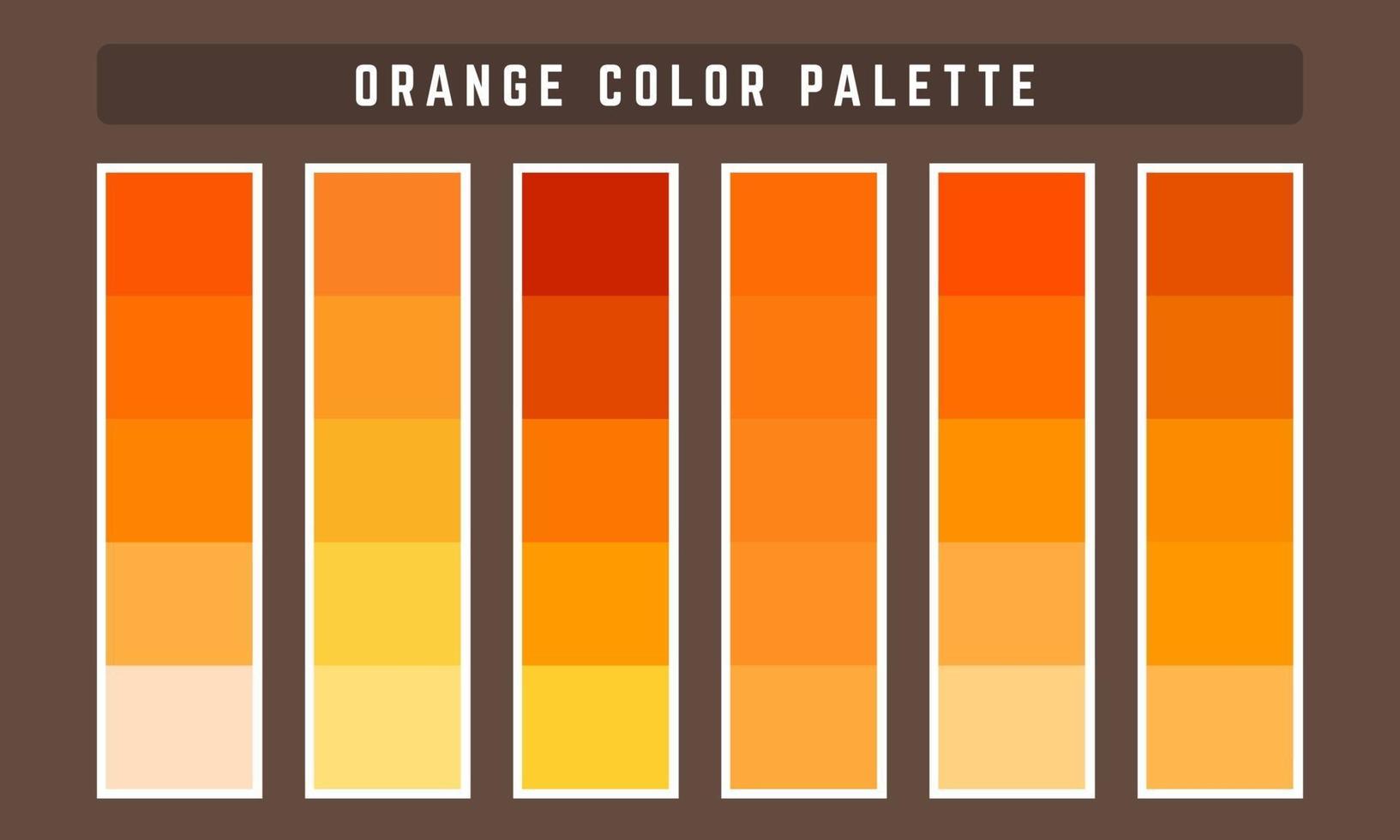 orange Vektor Farbpalette