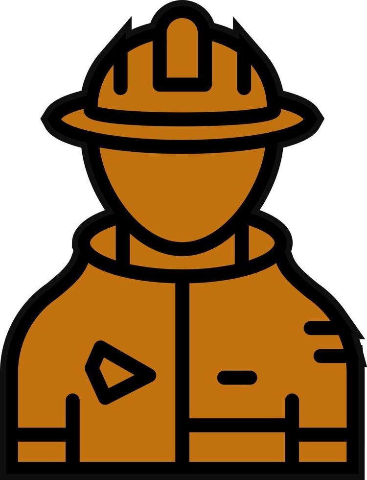 Feuerwehrmann-Vektor-Icon-Design vektor
