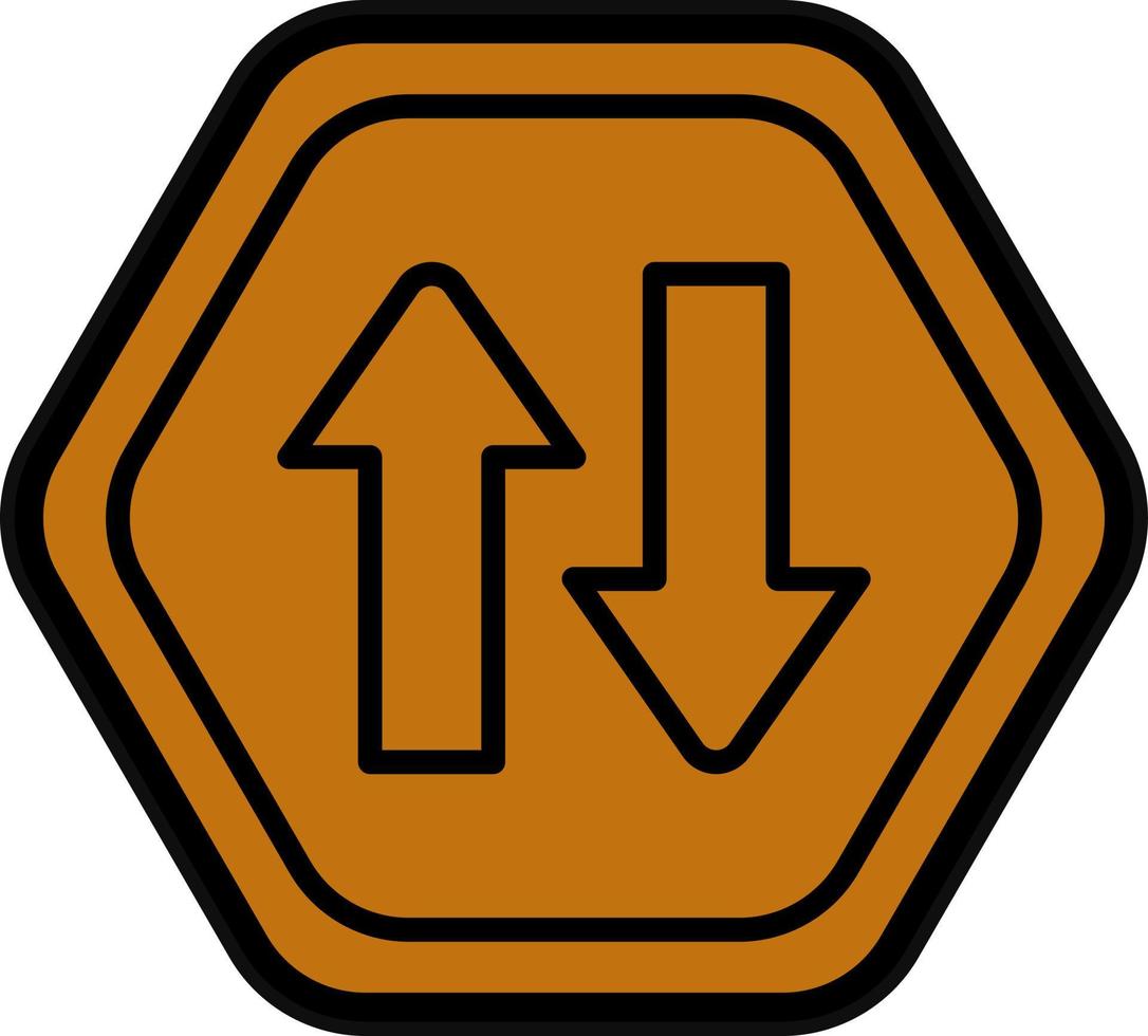 zwei Weg Vektor Symbol Design