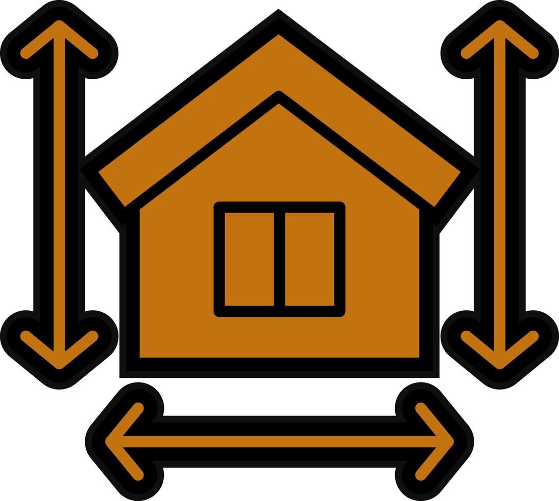 hus mått vektor ikon design