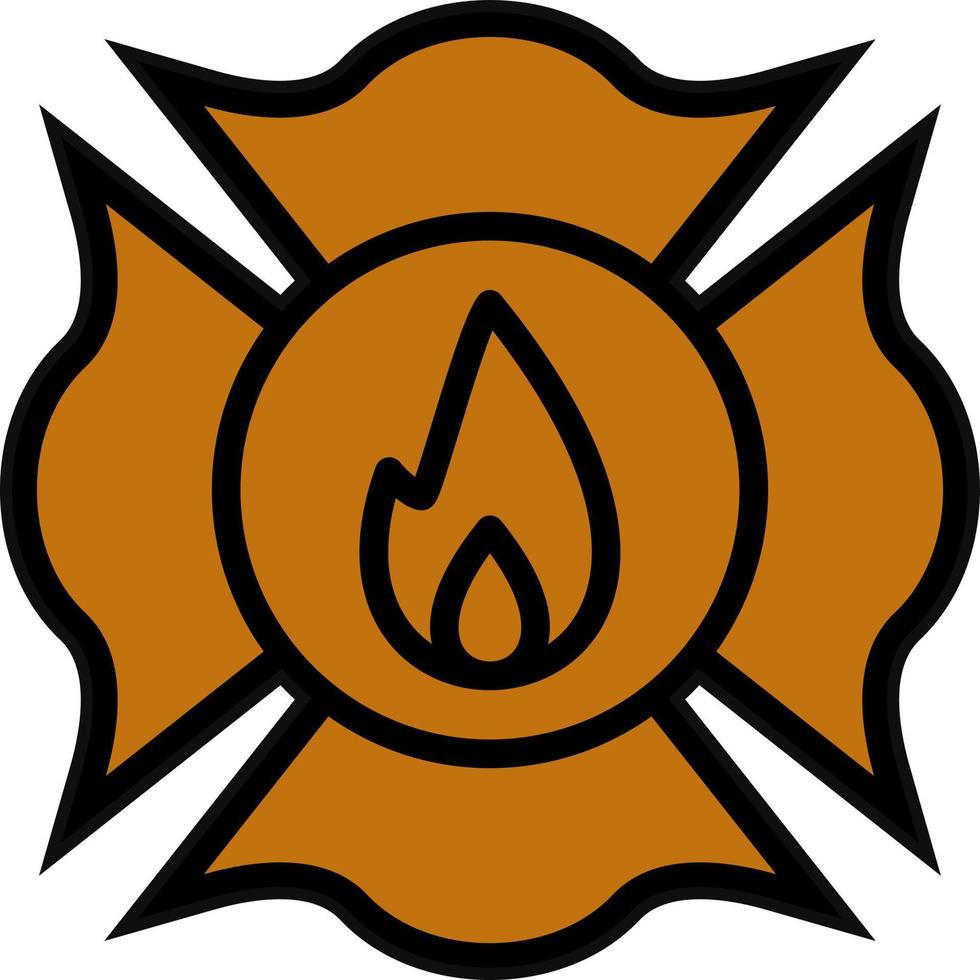 Feuerwehrmann Abzeichen Vektor Symbol Design