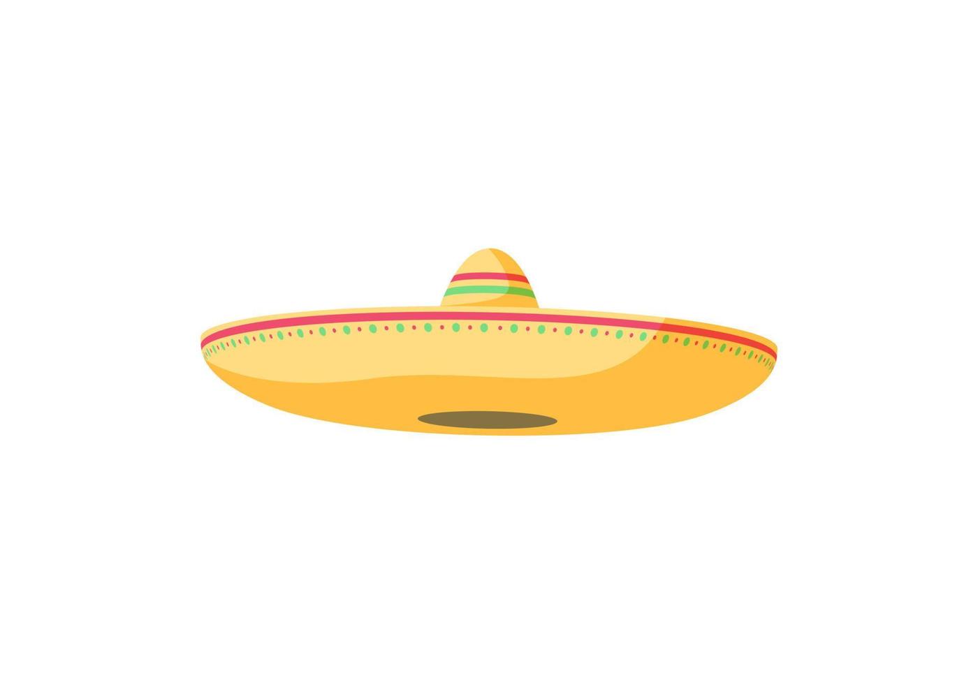 sombrero. mexikansk hatt. vektor illustration isolerat på en vit bakgrund
