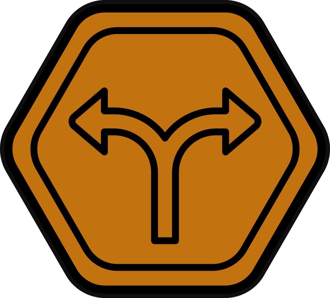 Teilt Straße Vektor Symbol Design