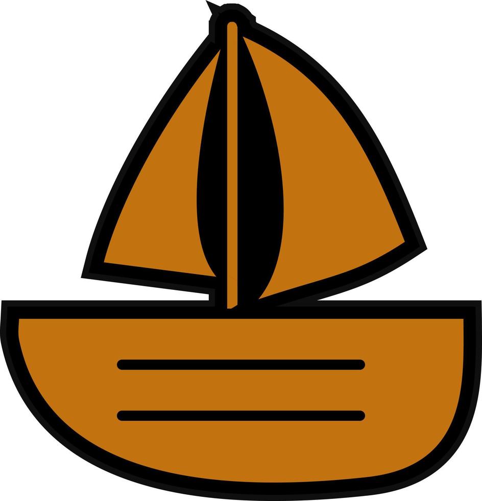 Segelboot-Vektor-Icon-Design vektor