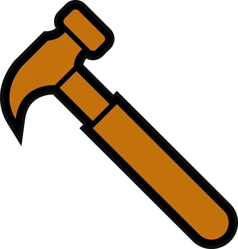 Hammer-Vektor-Icon-Design vektor