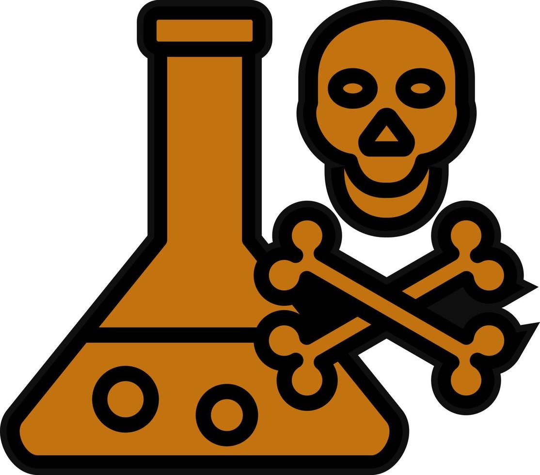 förgifta kemisk vektor ikon design