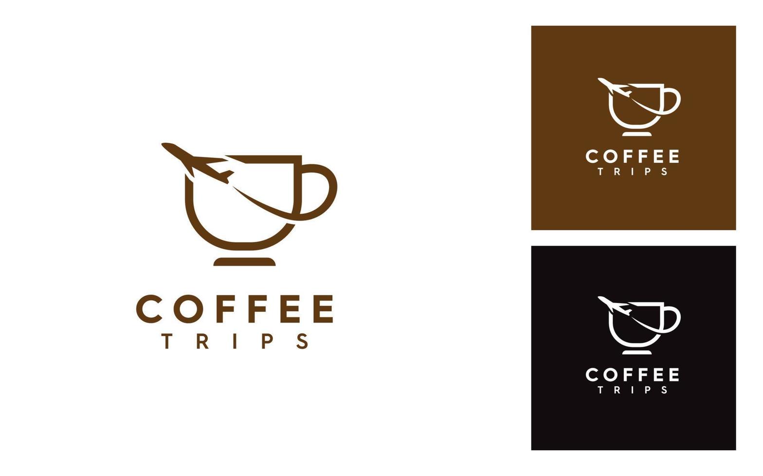Kaffee Ausflug einfach Logo Vektor